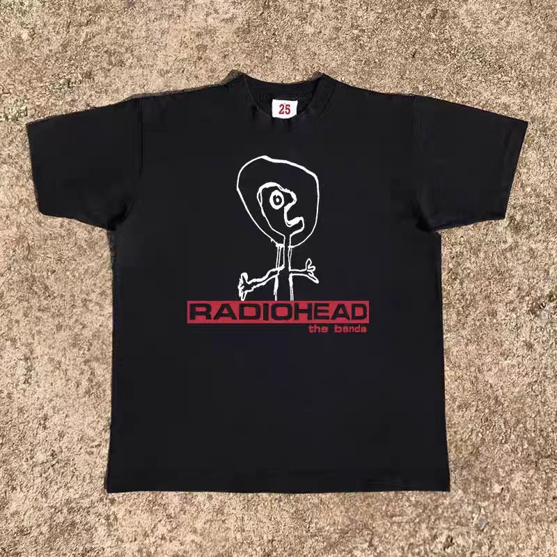 Japanese Brand Black washed retro alien print t-shirt Size US M / EU 48-50 / 2 - 1 Thumbnail
