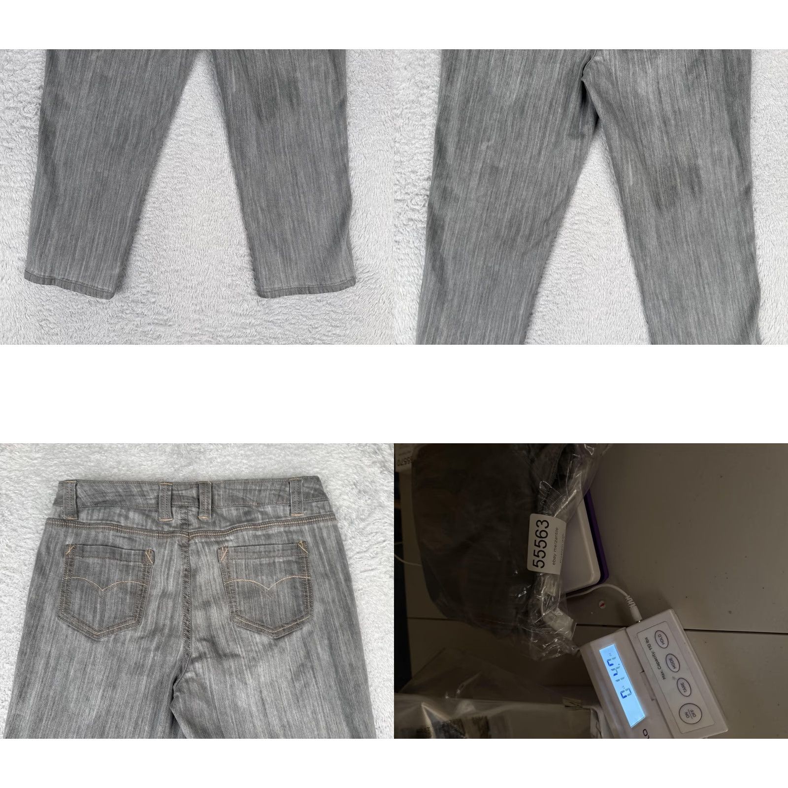 Faded Glory Faded Glory Jeans Capri Womens 30x22 Gray Med Wash Denim Regular Casual City 5-Pocket Womens Size 30" / US 8 / IT 44 - 10 Thumbnail
