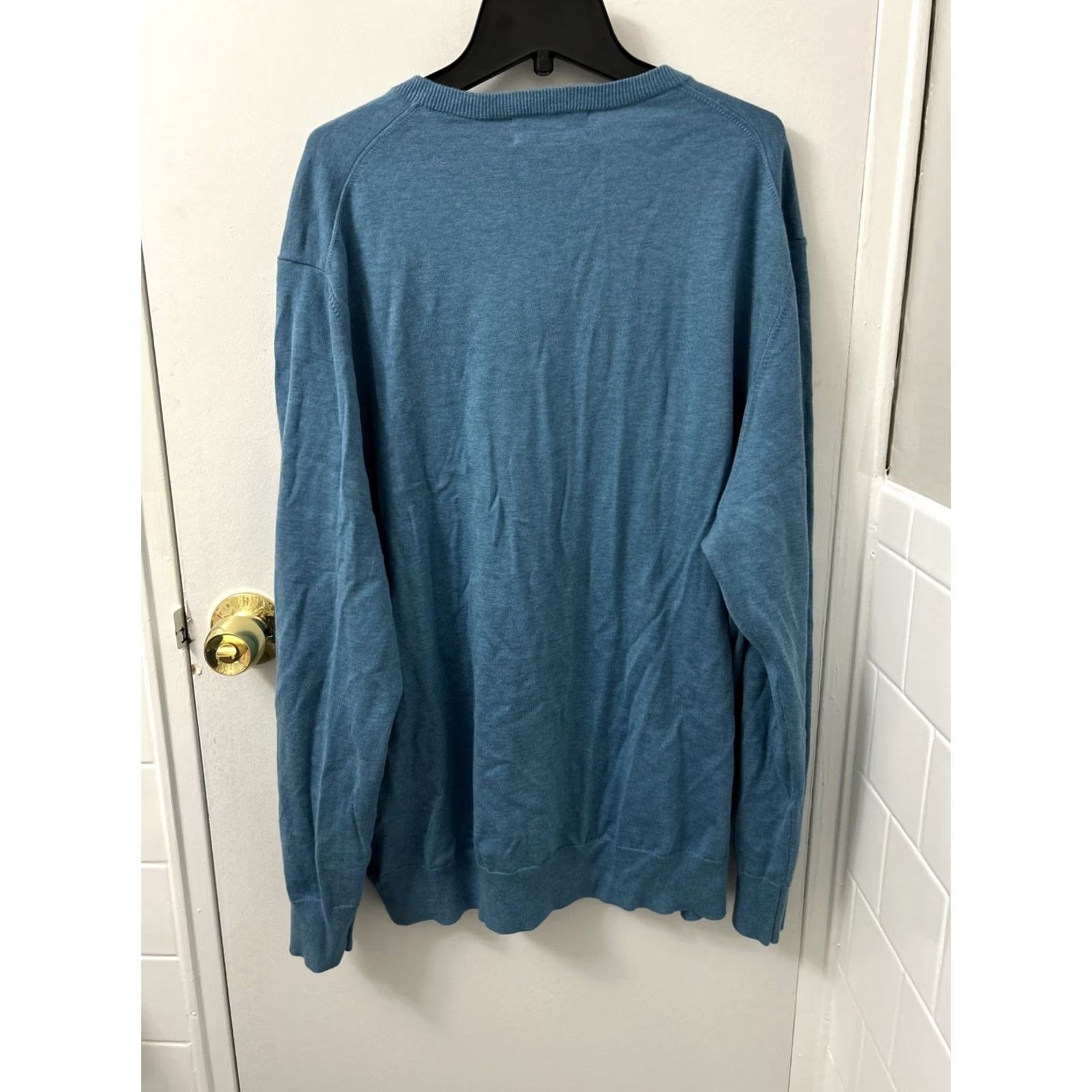 Brooks Brothers Brooks Brothers Sweater Mens 2XL Blue Supima Cotton V-Neck Pullover Sweatshirt Size US XXL / EU 58 / 5 - 7 Thumbnail