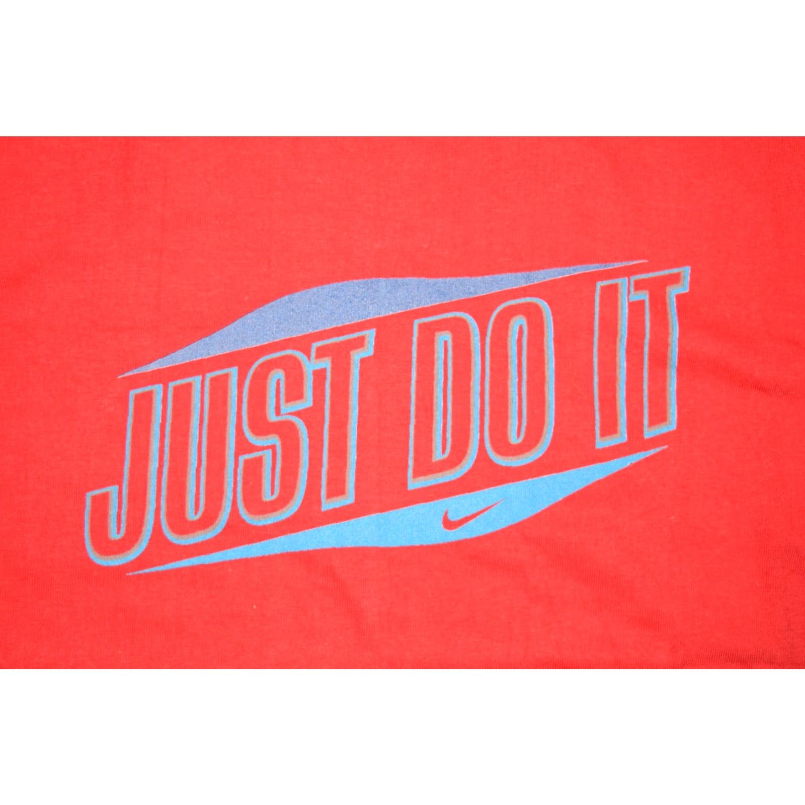 Nike VINTAGE Nike T-Shirt Adult Red Just Do It Logo USA 90s XL Mens Short Sleeve, 1990s, Classic Sports, Cotton, Regular Fit Size US XL / EU 56 / 4 - 2 Thumbnail