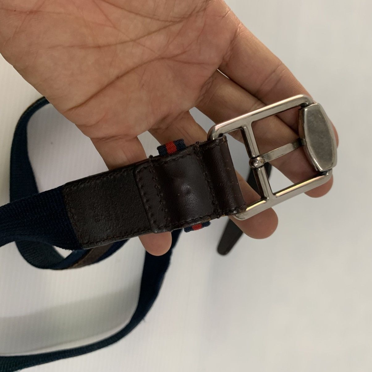 Gucci Gucci Canvas Leather Belts Size 40 - 8 Thumbnail