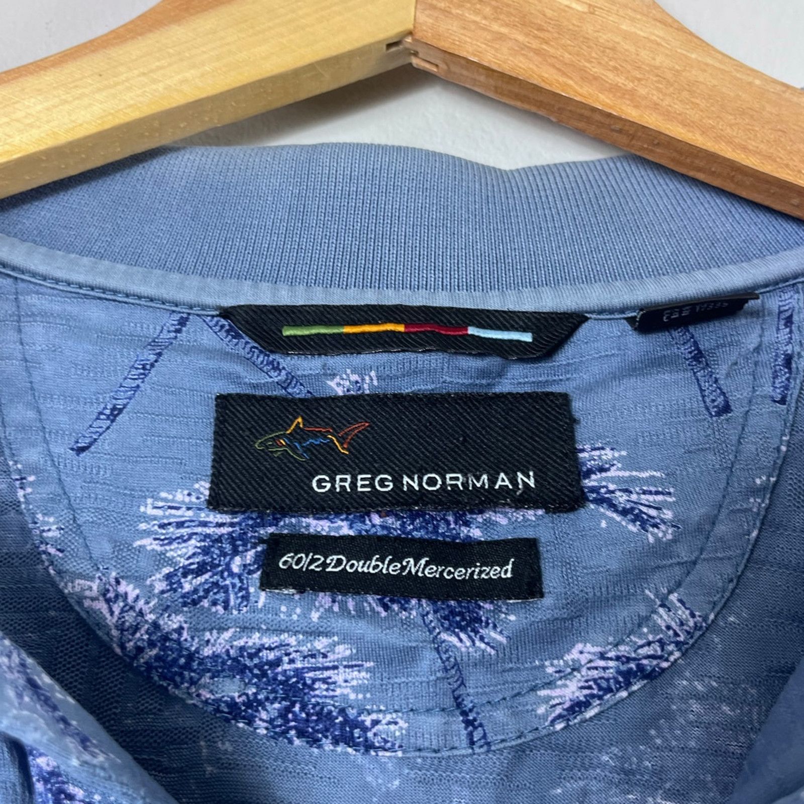 Greg Norman Men's Greg Norman Blue Polo Shirt M Size US M / EU 48-50 / 2 - 2 Thumbnail