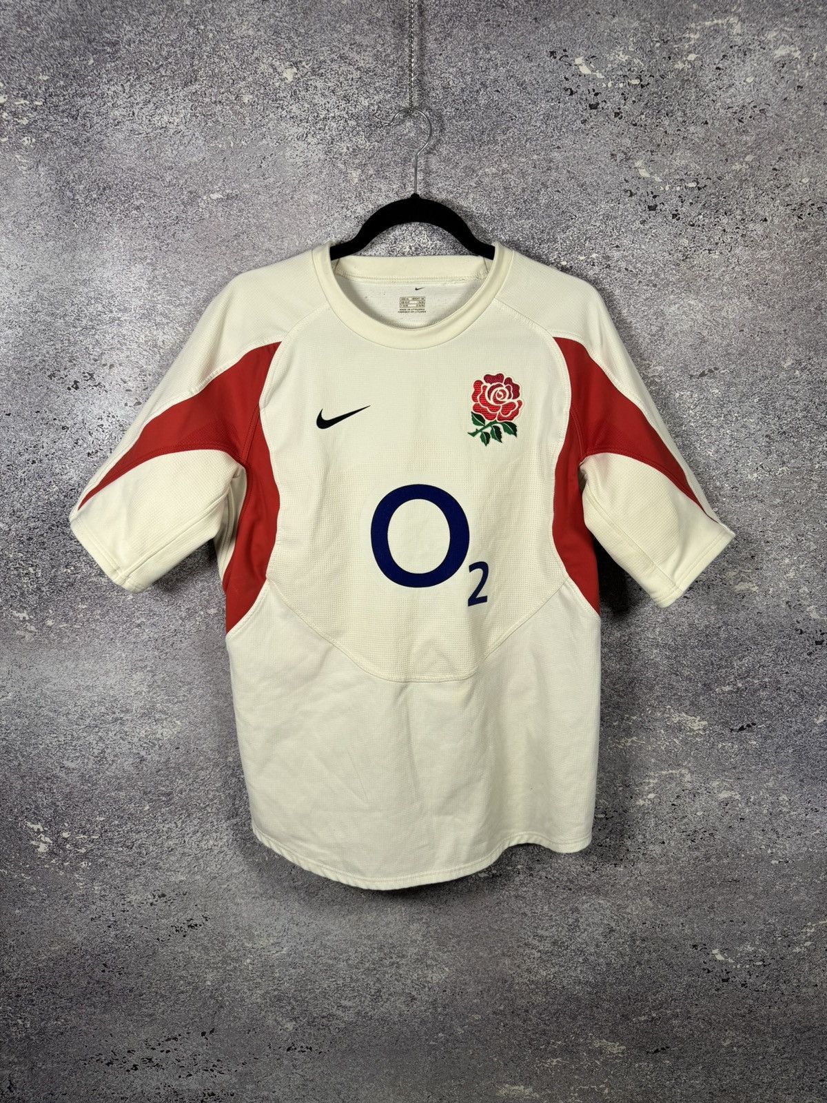 Nike × Vintage ENGLAND 2005 Home Rugby Shirt Nike Player Short Sleeve Mens Size US XL / EU 56 / 4 - 1 Thumbnail