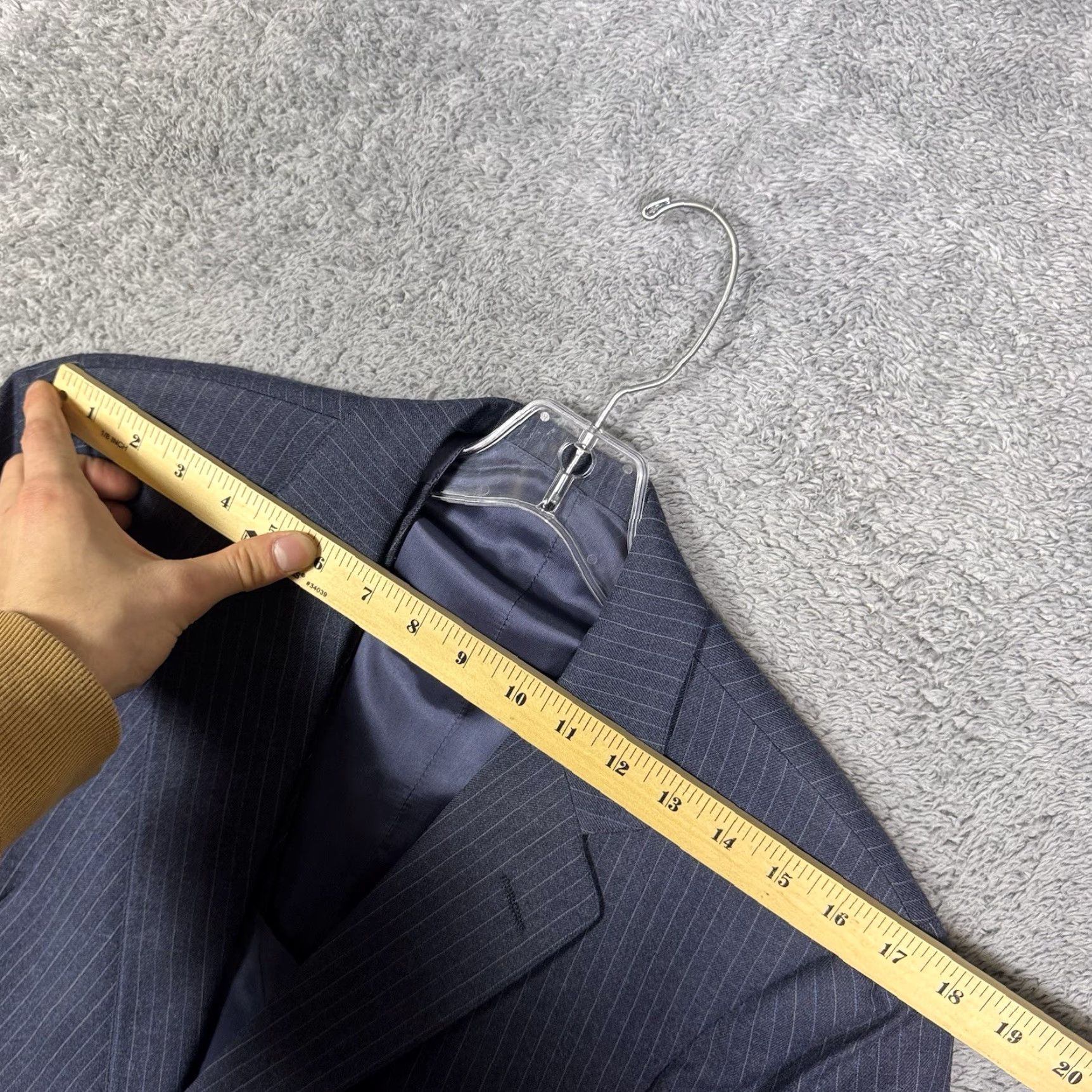 Austin Reed VINTAGE Austin Reed Suit Mens 40L 34x31 Regentaire 3 Piece Slacks Jacket Vest USA Stripe Stripe Wool Blue Pattern 80s 90s City Classic Preppy Dad Mens Size US XXS / EU 40 - 7 Thumbnail
