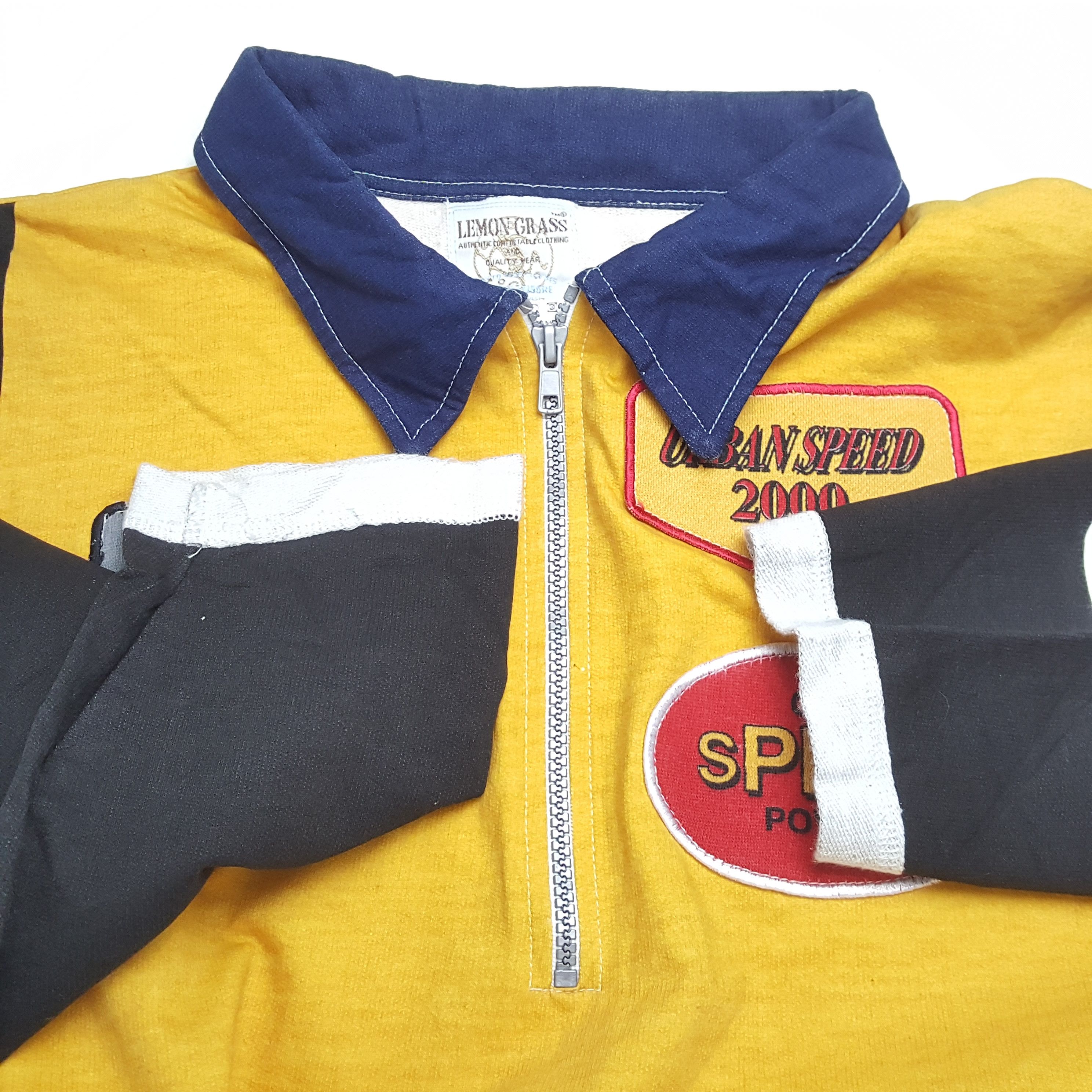 Vintage LEMON GRASS Speed Nice Design Half Zipper Sweatshirt Size US XL / EU 56 / 4 - 8 Thumbnail