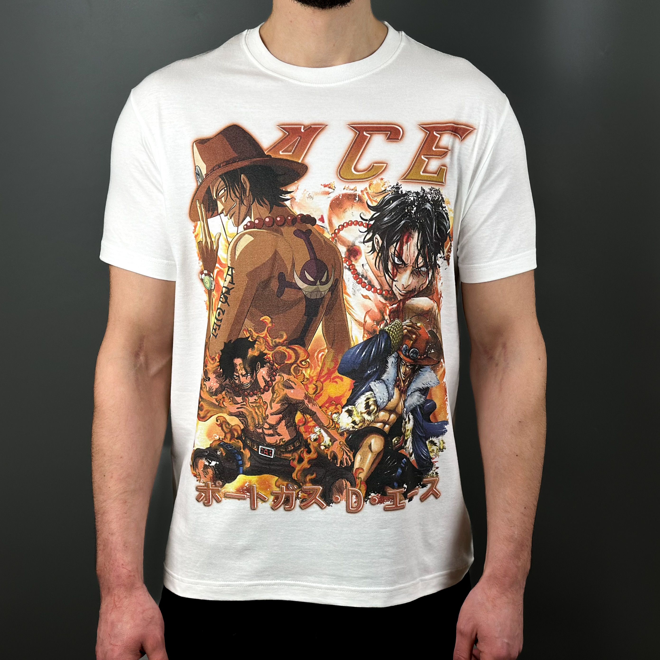 Anime × Japanese Brand × Vintage One Piece Portgas D. Ace Anime Tee T-Shirt Size US XL / EU 56 / 4 - 1 Thumbnail
