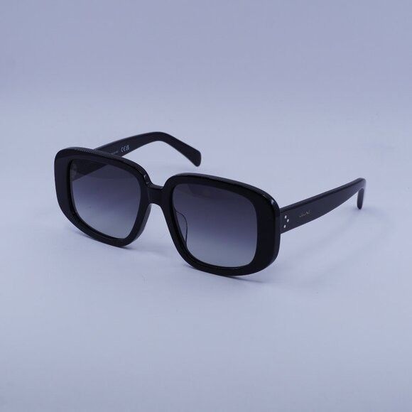 Celine Celine CL40299U 01B Sunglasses Shiny Black Square Frame Size ONE SIZE - 2 Thumbnail