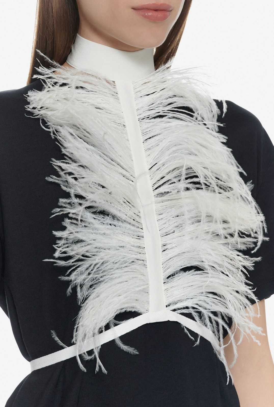 Ann Demeulemeester Ann Demeulemeester Feather Ribbon Silk Necklace Size ONE SIZE - 3 Thumbnail
