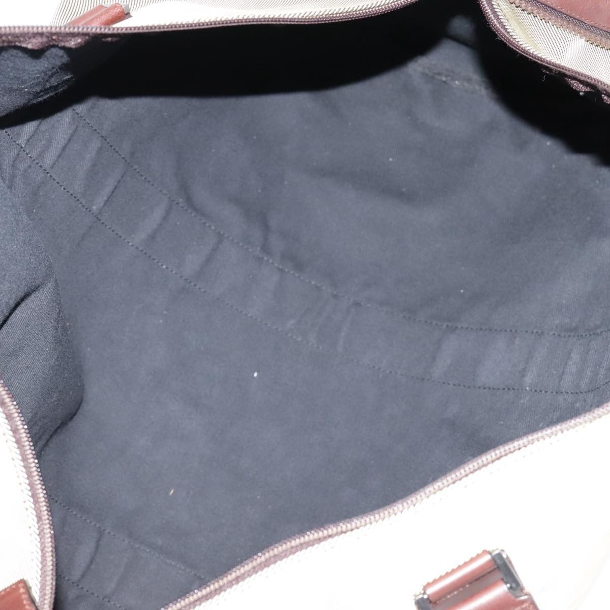 Salvatore Ferragamo Salvatore Ferragamo Boston Bag Canvas Beige Silver Size ONE SIZE - 11 Thumbnail