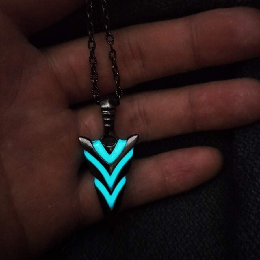Other Glow-in-the-Dark Arrowhead Pendant Necklace Tribal Necklace Size ONE SIZE - 1 Thumbnail