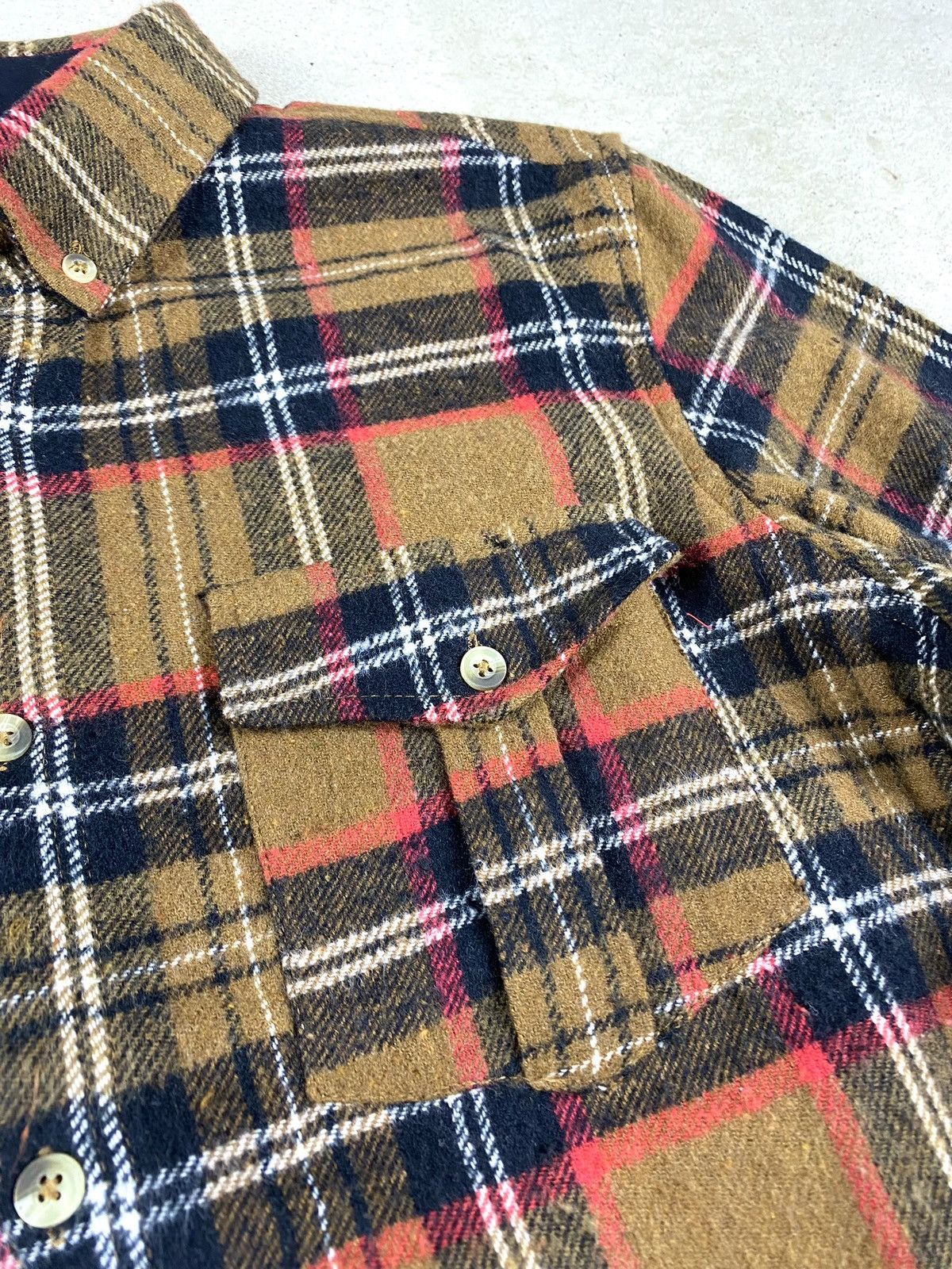 Flannel Brown Vintage Flannel Plaid Shirt Checkered Travis Scott Size US S / EU 44-46 / 1 - 7 Thumbnail