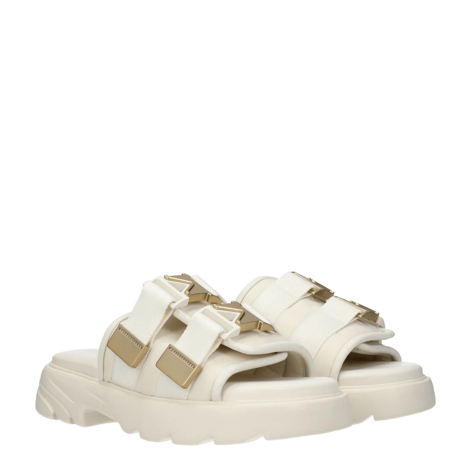 Bottega Veneta ob1o1e0325 Fabric Slippers in Beige Size US 12 / EU 45 - 2 Thumbnail