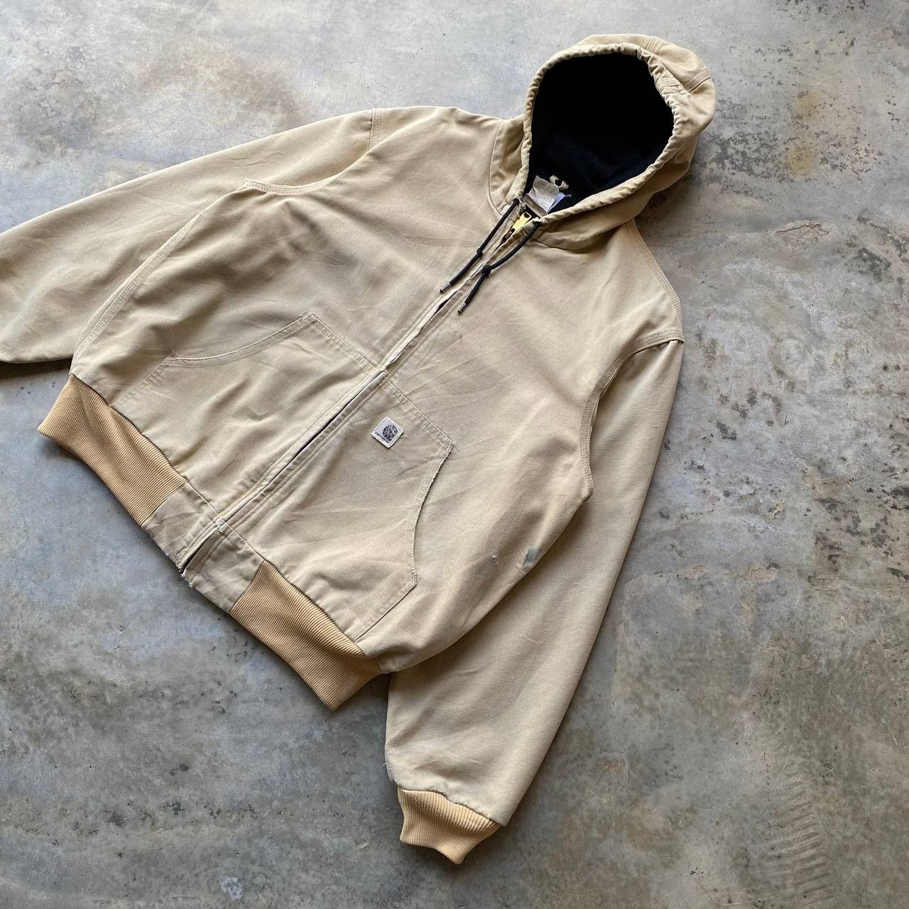 Carhartt × Vintage VINTAGE CARHARTT CANVAS JUMPER TRASHED DISTRESSED HOODIE Size US L / EU 52-54 / 3 - 9 Thumbnail