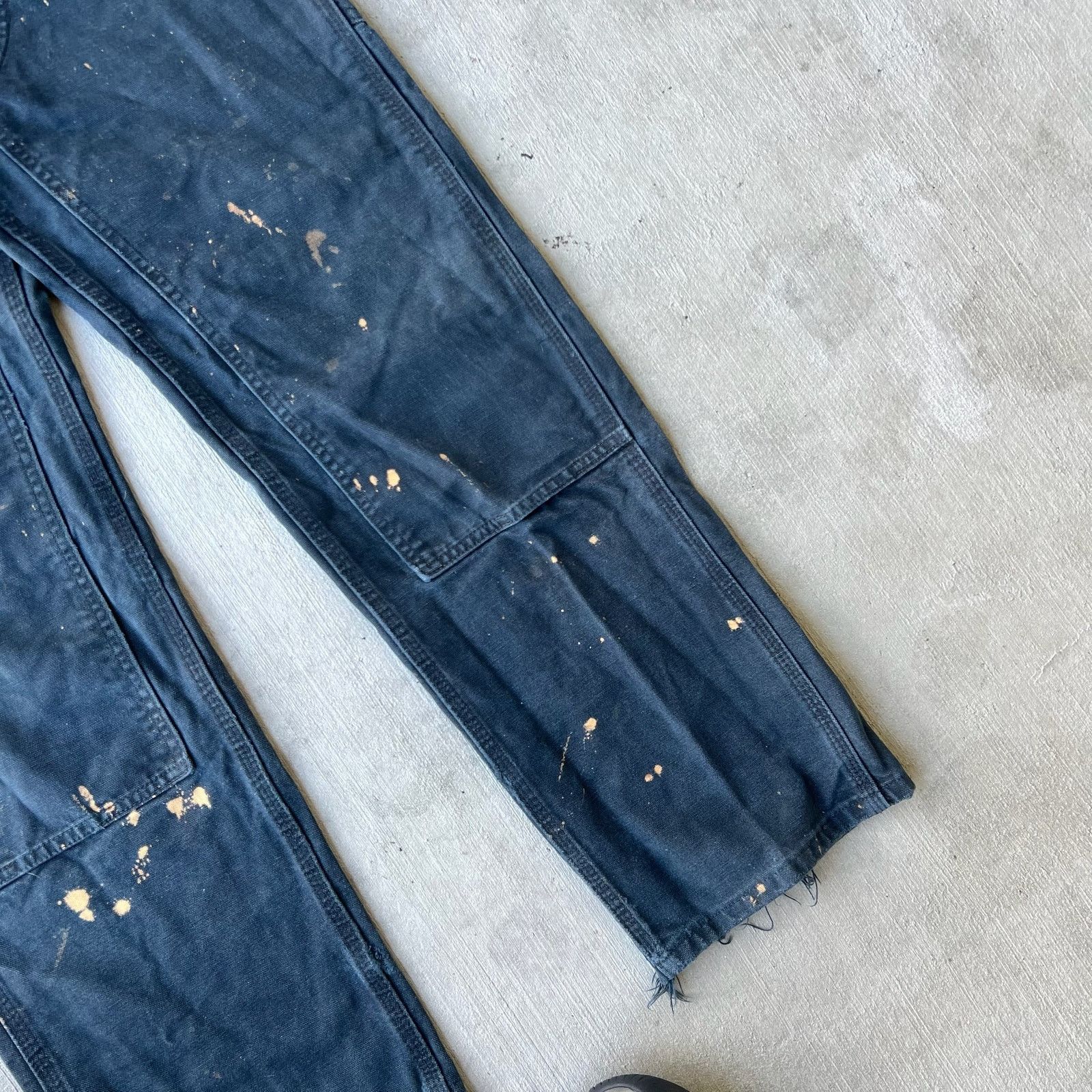 Carhartt × Vintage Carhartt faded black double knee work wear carpenter pants Size US 31 - 5 Thumbnail