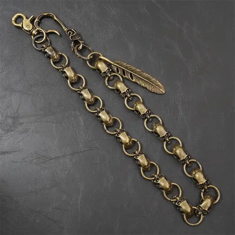 Vintage Waist Key Chain Skull Metal Hip Hop Gothic Punk Skull Pants Size ONE SIZE - 2 Thumbnail