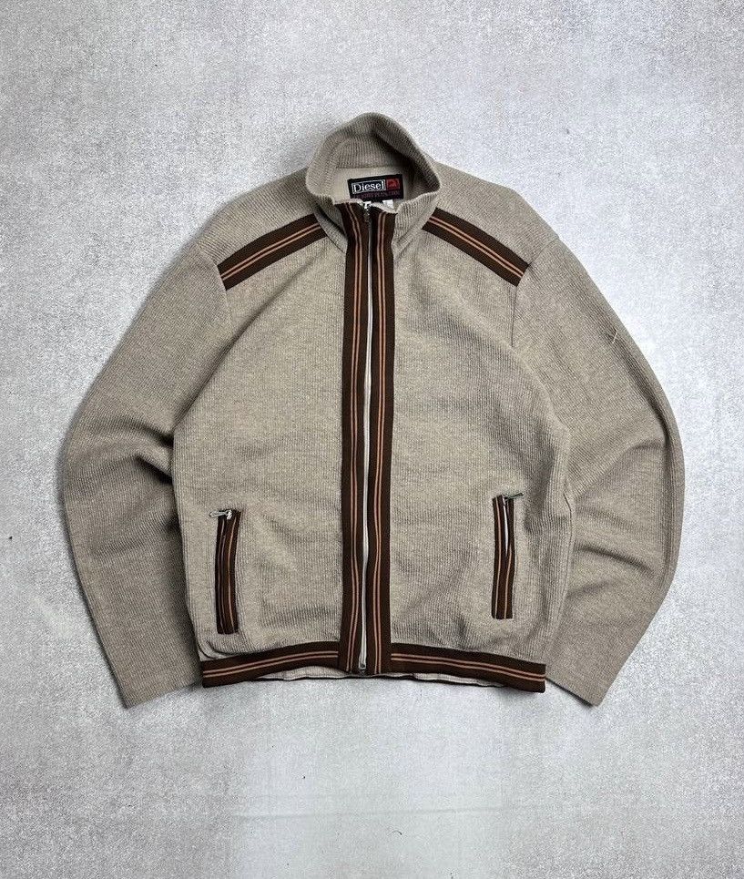 Diesel Vintage 90s Diesel Lampo Knit Zip Sweater L Size US L / EU 52-54 / 3 - 1 Thumbnail