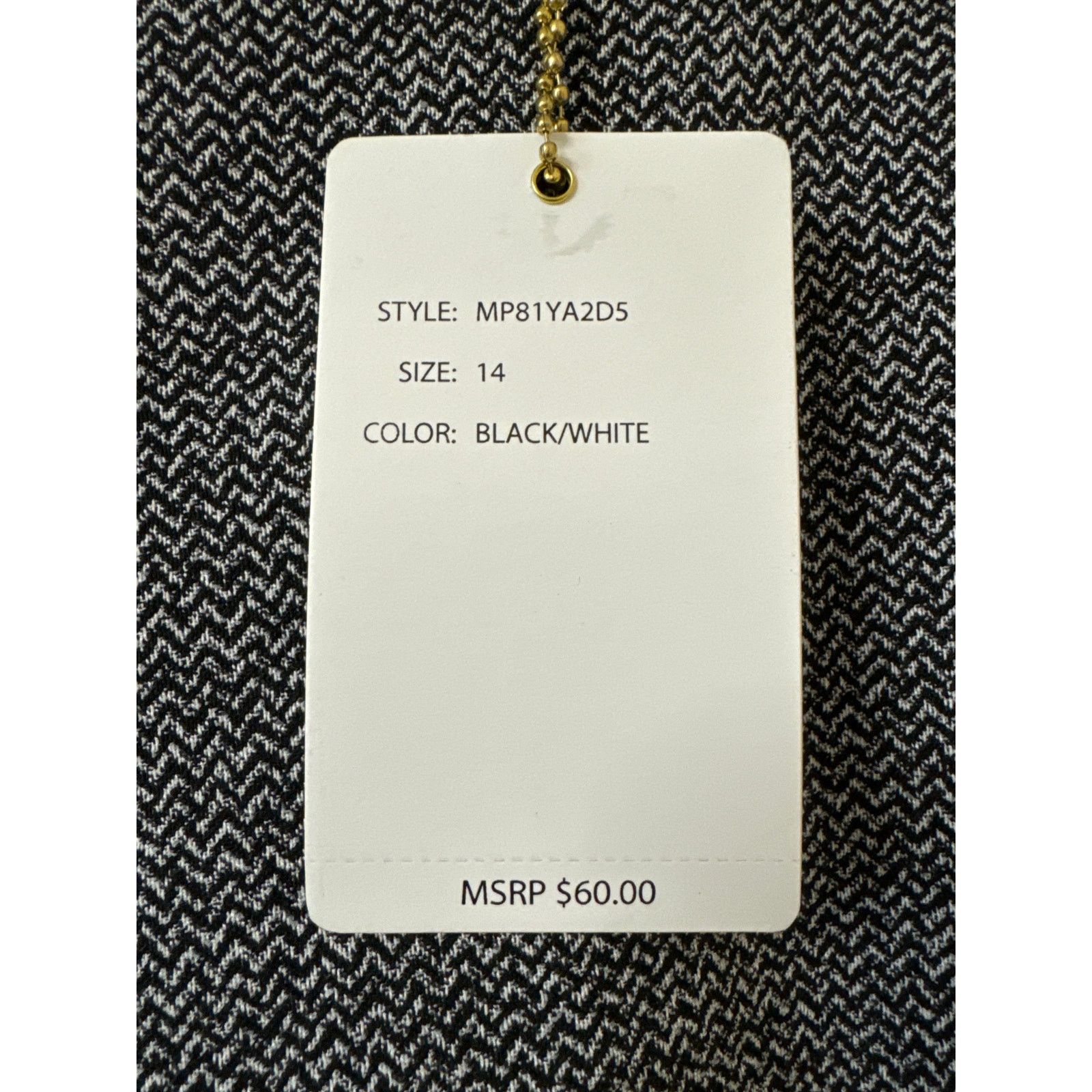 Other NWT Zac & Rachel Size 14 Black & White Office Pull On Pants Size 36" / US 14 / IT 50 - 3 Thumbnail