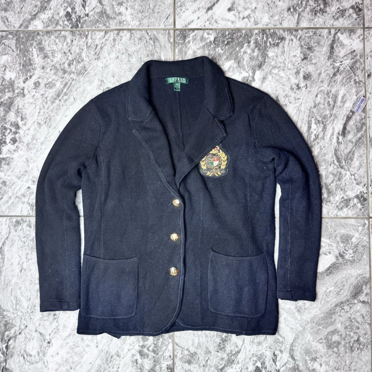 Ralph Lauren × Vintage Ralph Lauren Blazer Cardigan Size L / US 10 / IT 46 - 1 Thumbnail