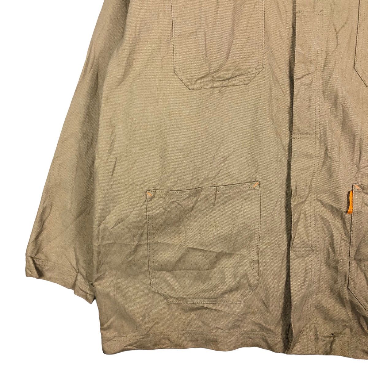 Japanese Brand 🔥Vintage Hickory Chore Jacket Detroit Snoop Dog Big Logo Size US XXL / EU 58 / 5 - 4 Thumbnail