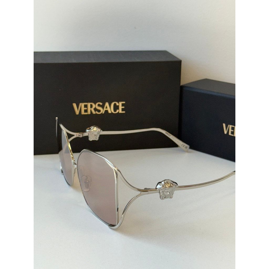 Versace NEW Versace VE2288 Silver Pink Mirror Medusa Sunglasses Size ONE SIZE - 3 Thumbnail