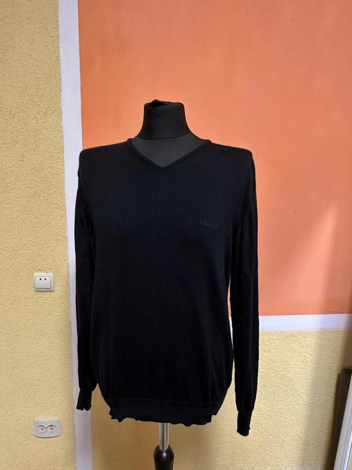 Versace Jeans Couture Versace Jeans Couture Logo Wool Sweater Vintage Black Size L Size US L / EU 52-54 / 3 - 1 Thumbnail