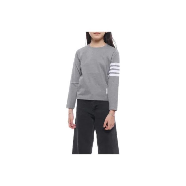 Thom Browne Gray Long Sleeve Kids T-Shirt -2507