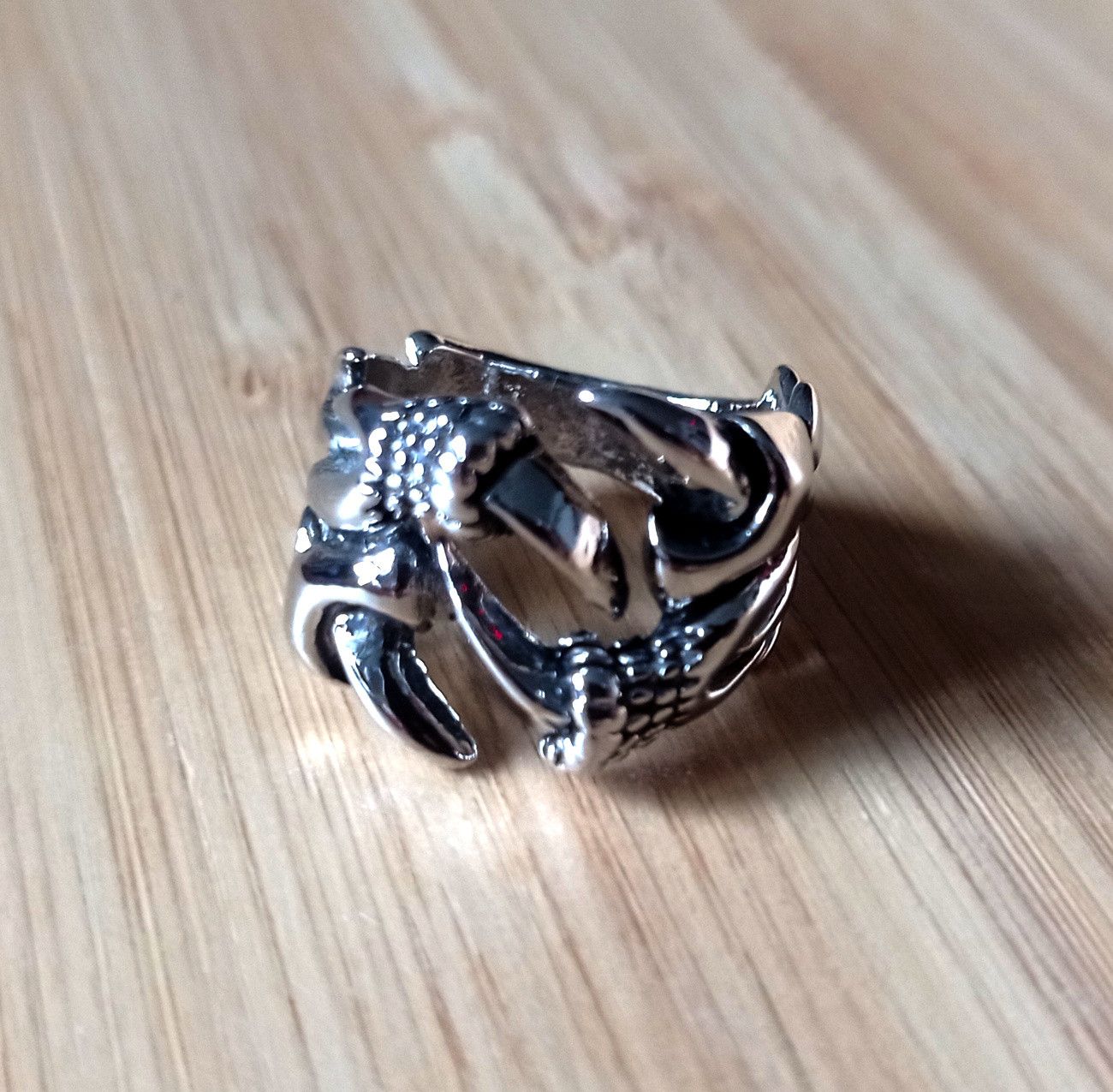 Designer × Vintage Punk Goth Dragon Claw Silver Ring Jewelry Chrome Size ONE SIZE - 4 Thumbnail