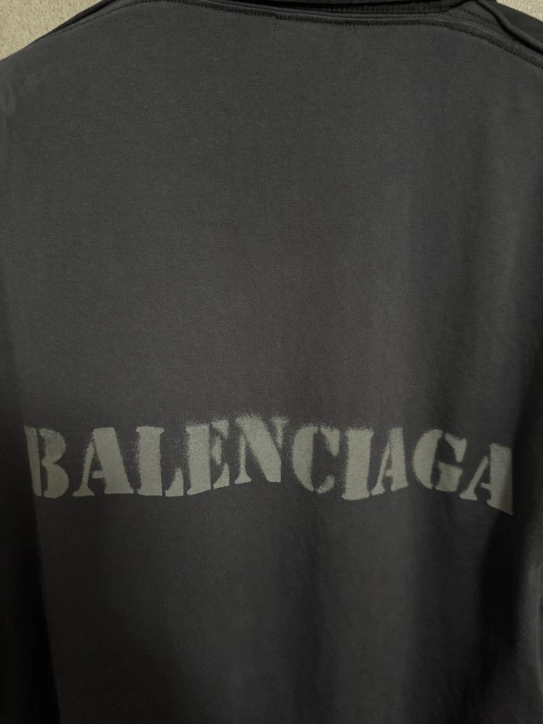 Balenciaga Balenciaga Navy Patchwork Shirt Jacket Coat Size US M / EU 48-50 / 2 - 2 Thumbnail