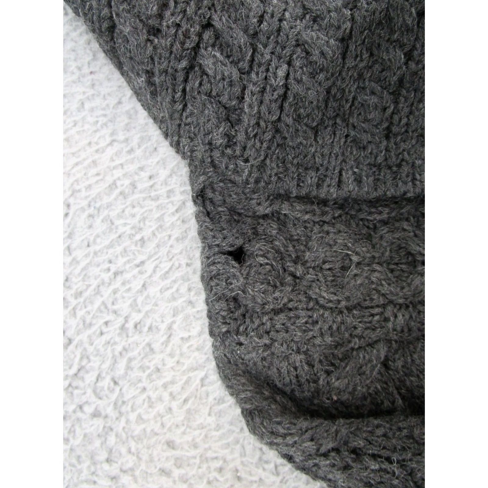 Vintage VINTAGE Inis Crafts Cardigan Women Wool Gray Cable-Knit 1 Button Size S Cardigan Womens Size S / US 4 / IT 40 - 3 Thumbnail