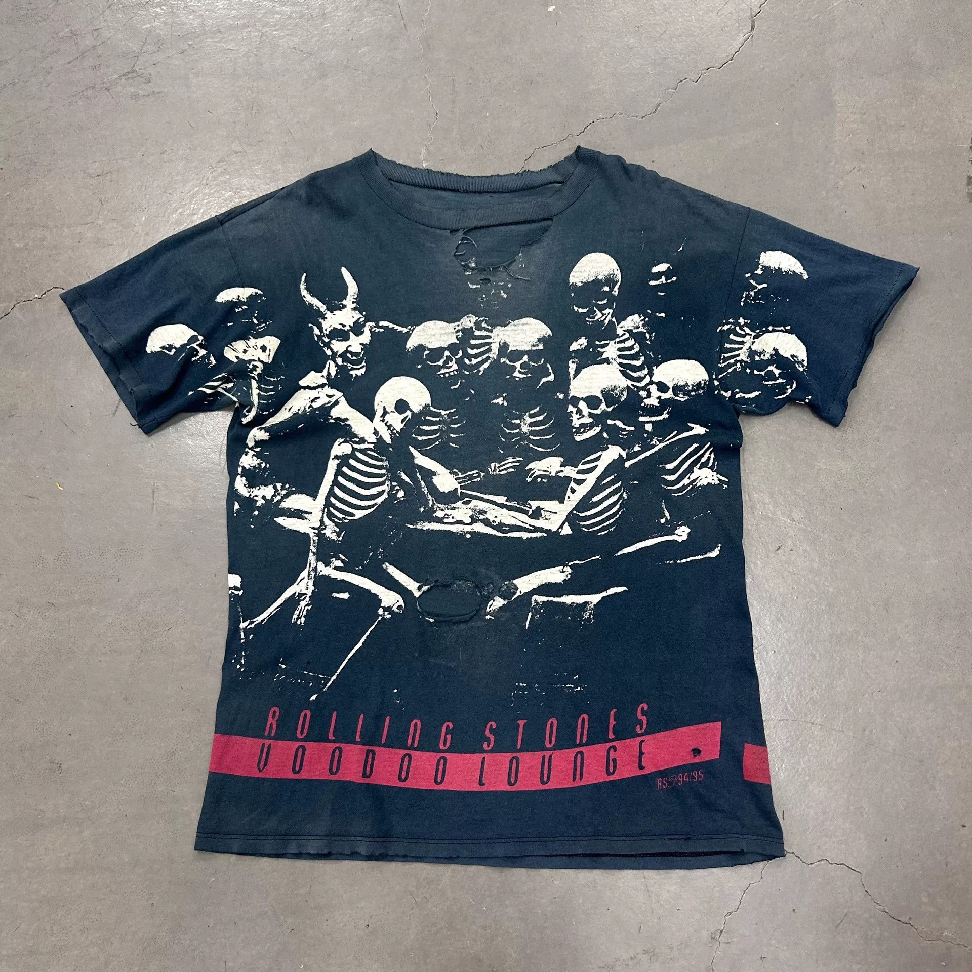 Vintage Vintage 90s Rolling Stones Band Tee Size US XXL / EU 58 / 5 - 1 Thumbnail