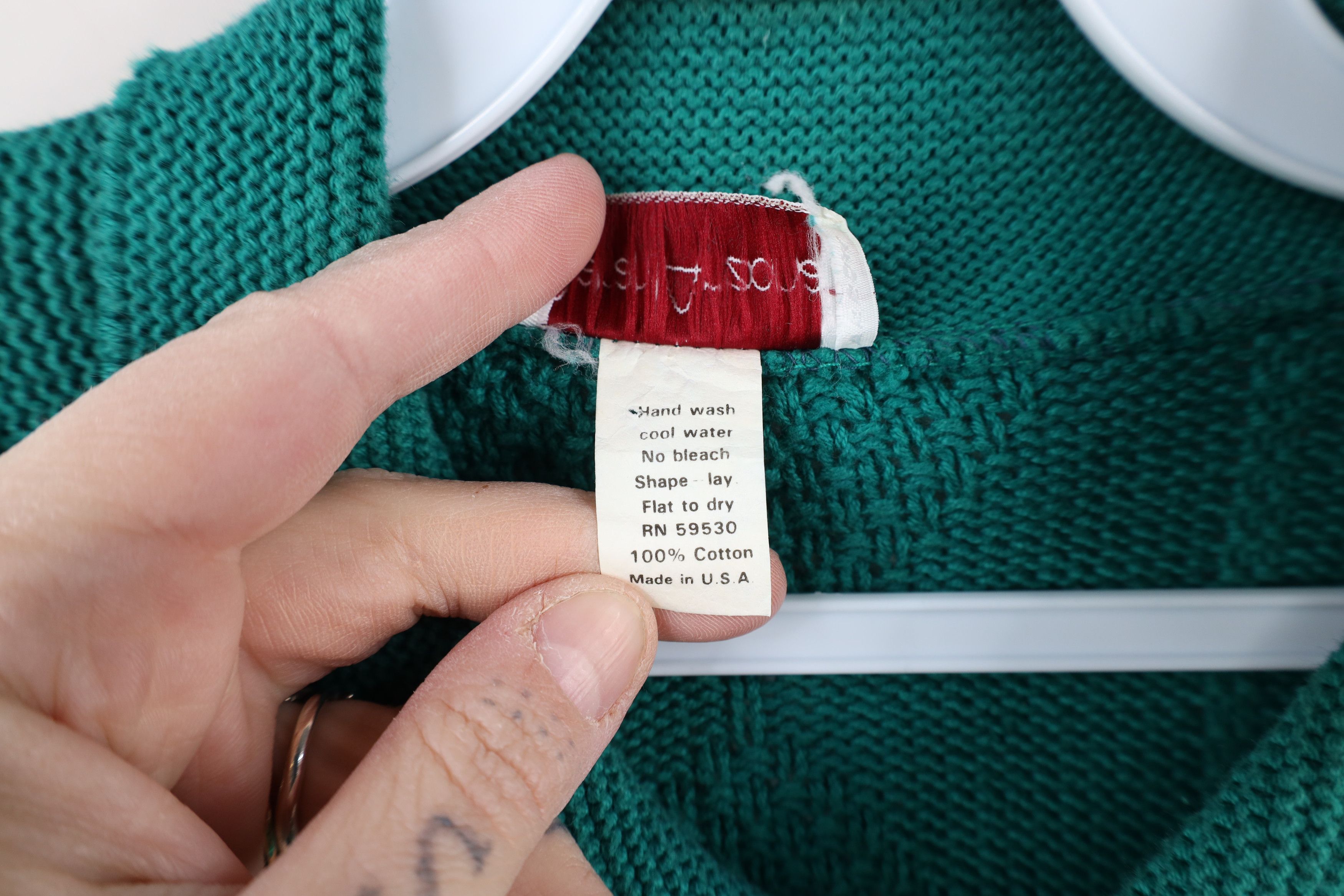 Vintage Vintage 90s Streetwear Diamond Ribbed Collared Sweater USA Size XXL / US 16-18 / IT 52-54 - 7 Thumbnail