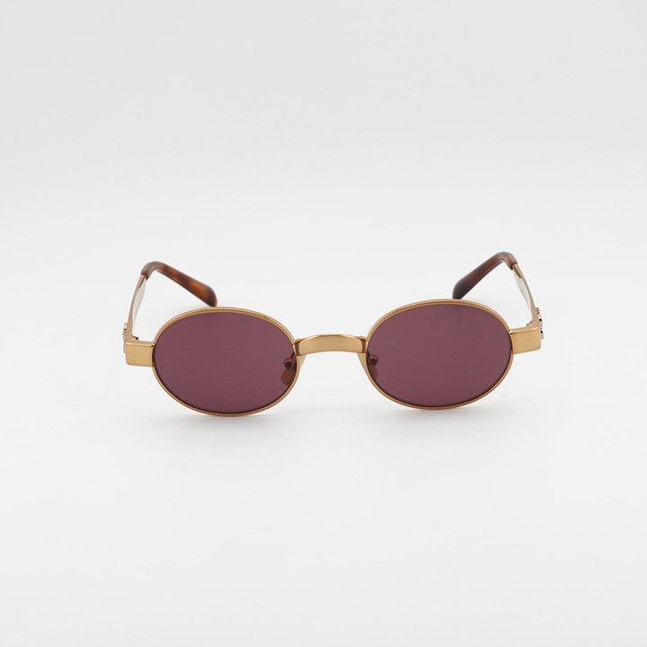 Miu Miu Miu Miu MUB51S 7OE30Y Sunglasses Brass Oval Frame Size ONE SIZE - 2 Thumbnail