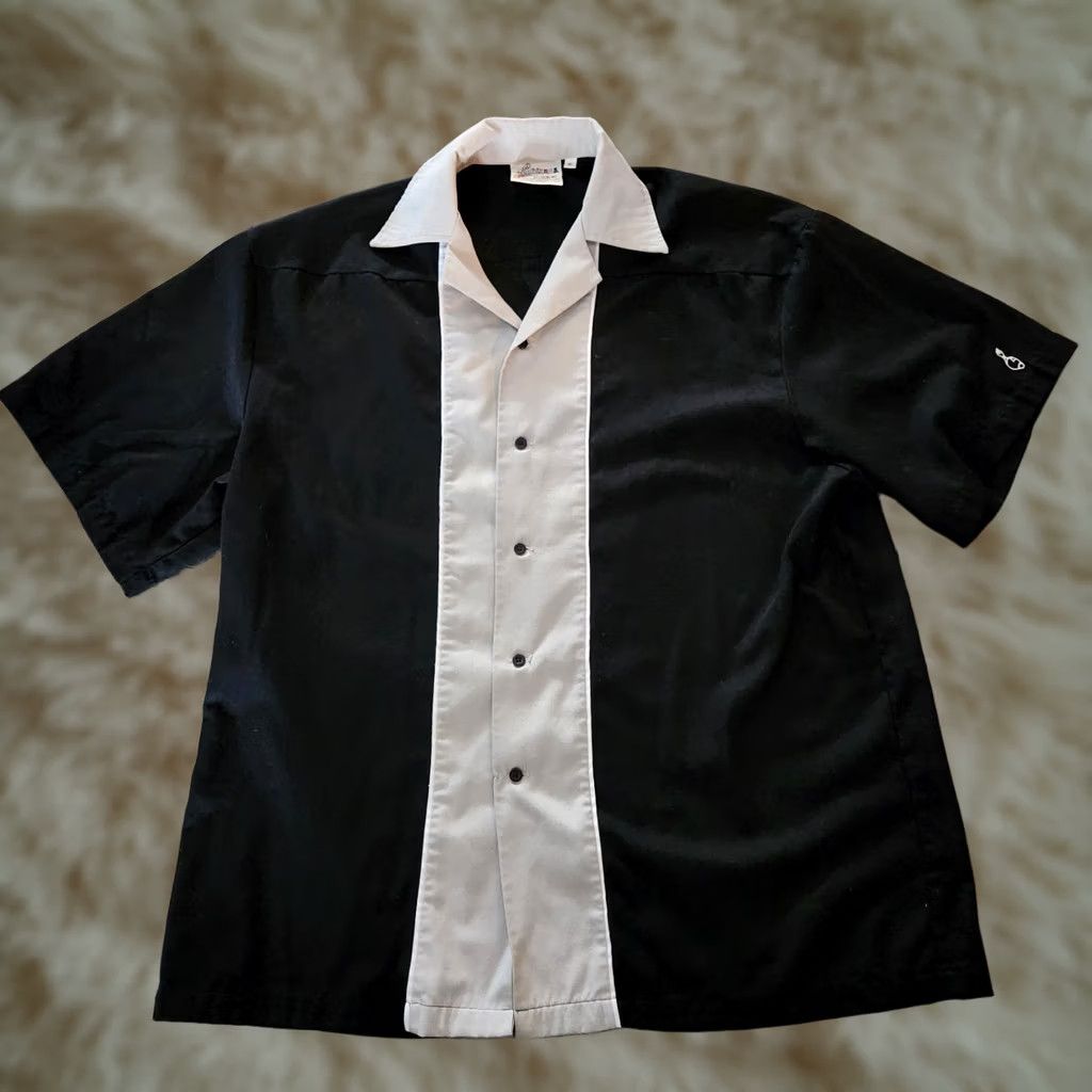 Vintage VINTAGE Cruisin USA Shirt Mens XL The Rat Pack Bowling Black Gray Striped Charlie Sheen Size US XL / EU 56 / 4 - 1 Thumbnail