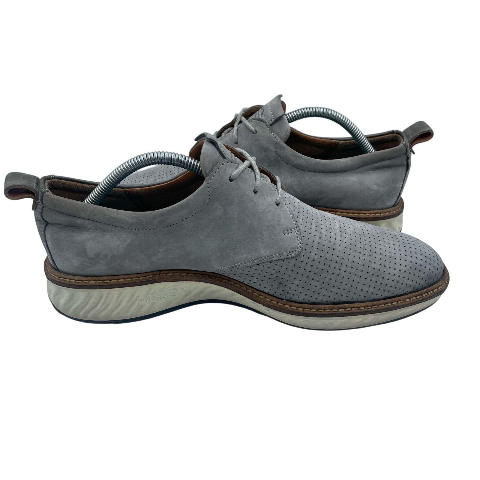 Ecco ECCO ST1 Hybrid Derby Wingtip Oxford Suede Shoe Slate Men 42 Size US 8.5 / EU 41-42 - 4 Thumbnail