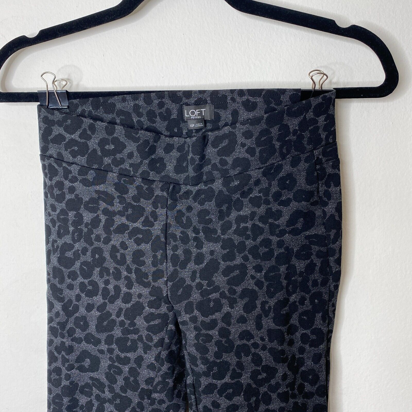 Loft Loft Black Gray Leopard Ponte Legging Jegging High Waist XSP Size 25" / US 0 / IT 36 - 2 Thumbnail