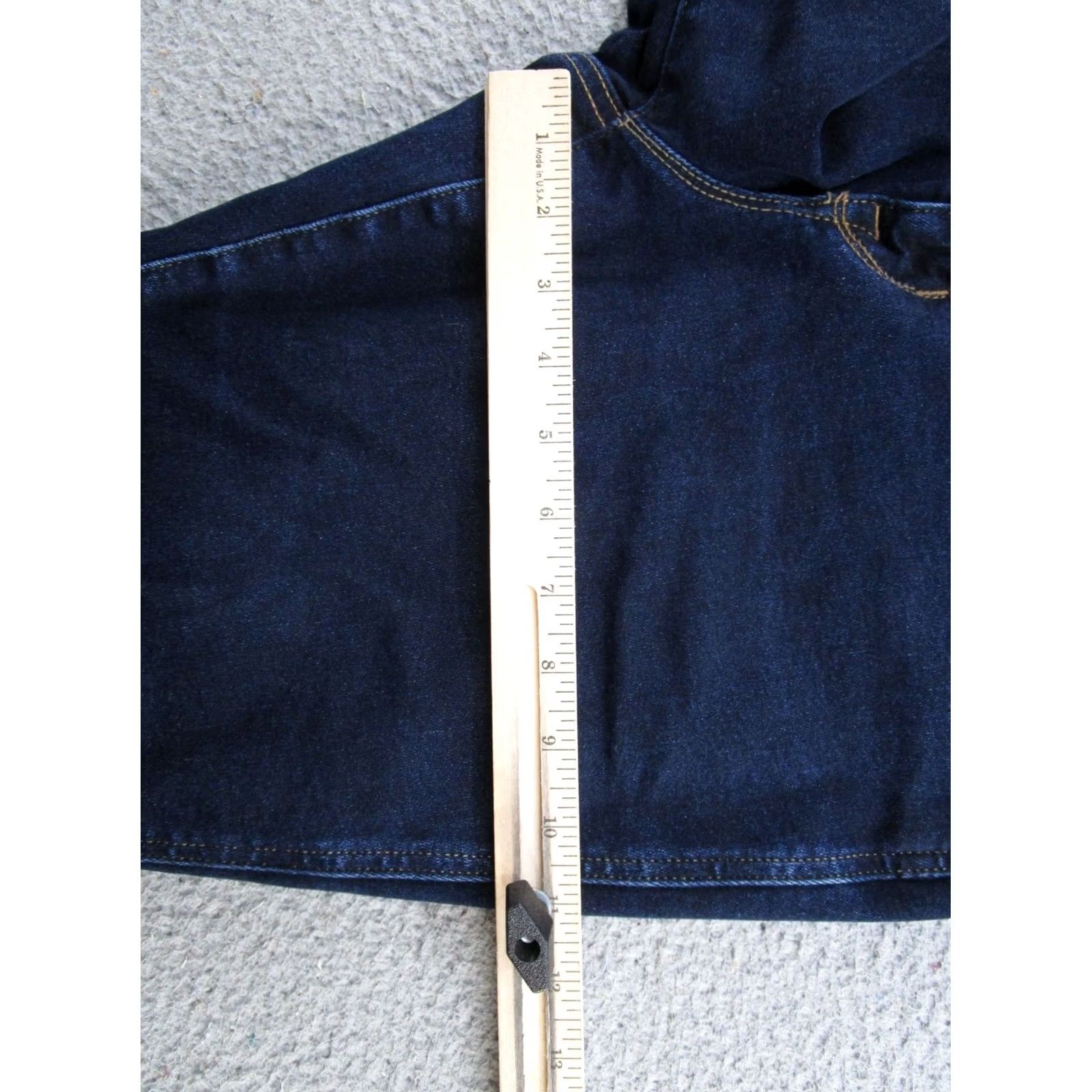 Vintage Maurices Jeans Denim Skinny Stretch Dark Wash L X Short Size L Blue 5-Pocket Style Womens Jeans Size 36" / US 14 / IT 50 - 7 Thumbnail
