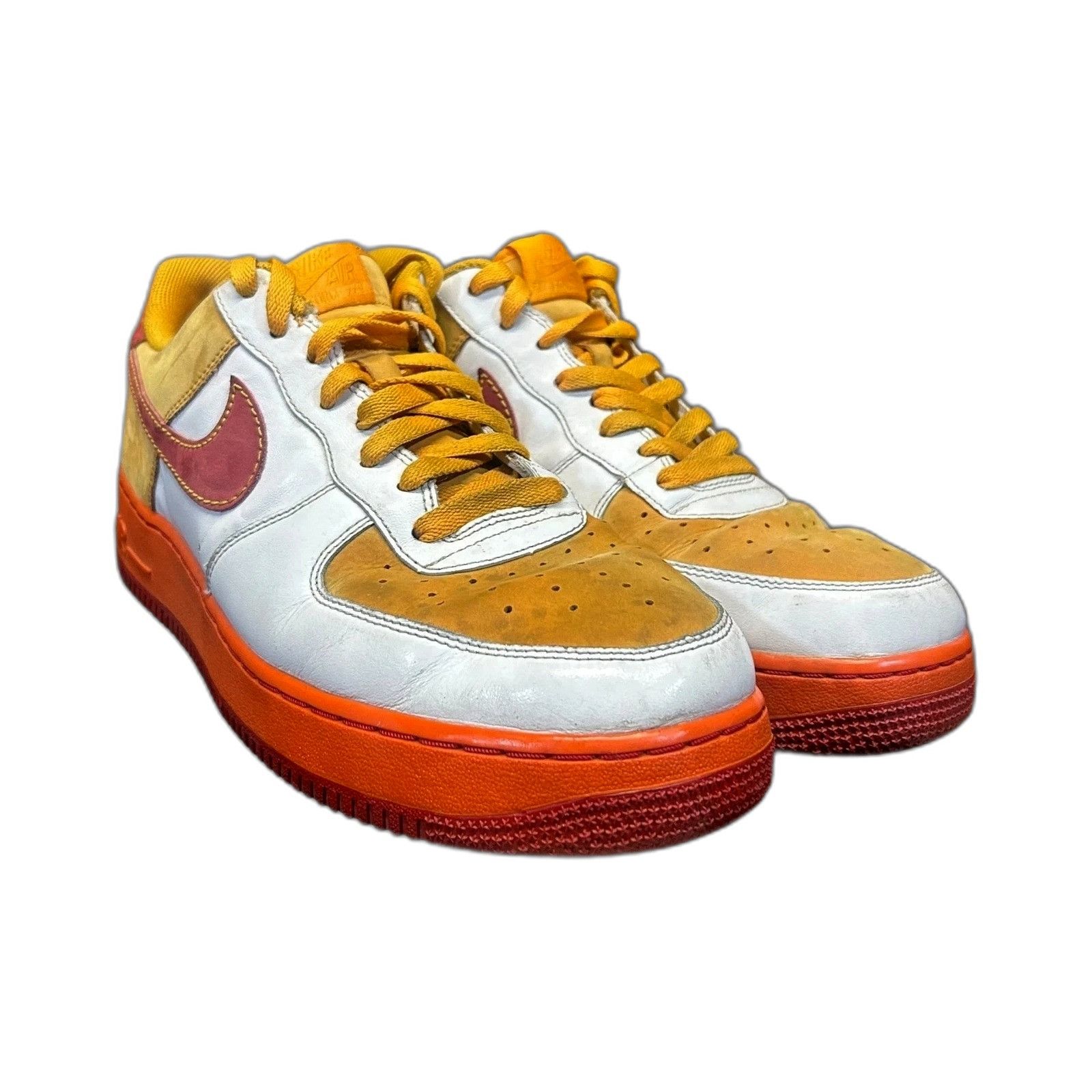 Nike NIKE Air Force 1 2007 315122-161 White Varsity Red Orange Me Size US 12 / EU 45 - 2 Thumbnail