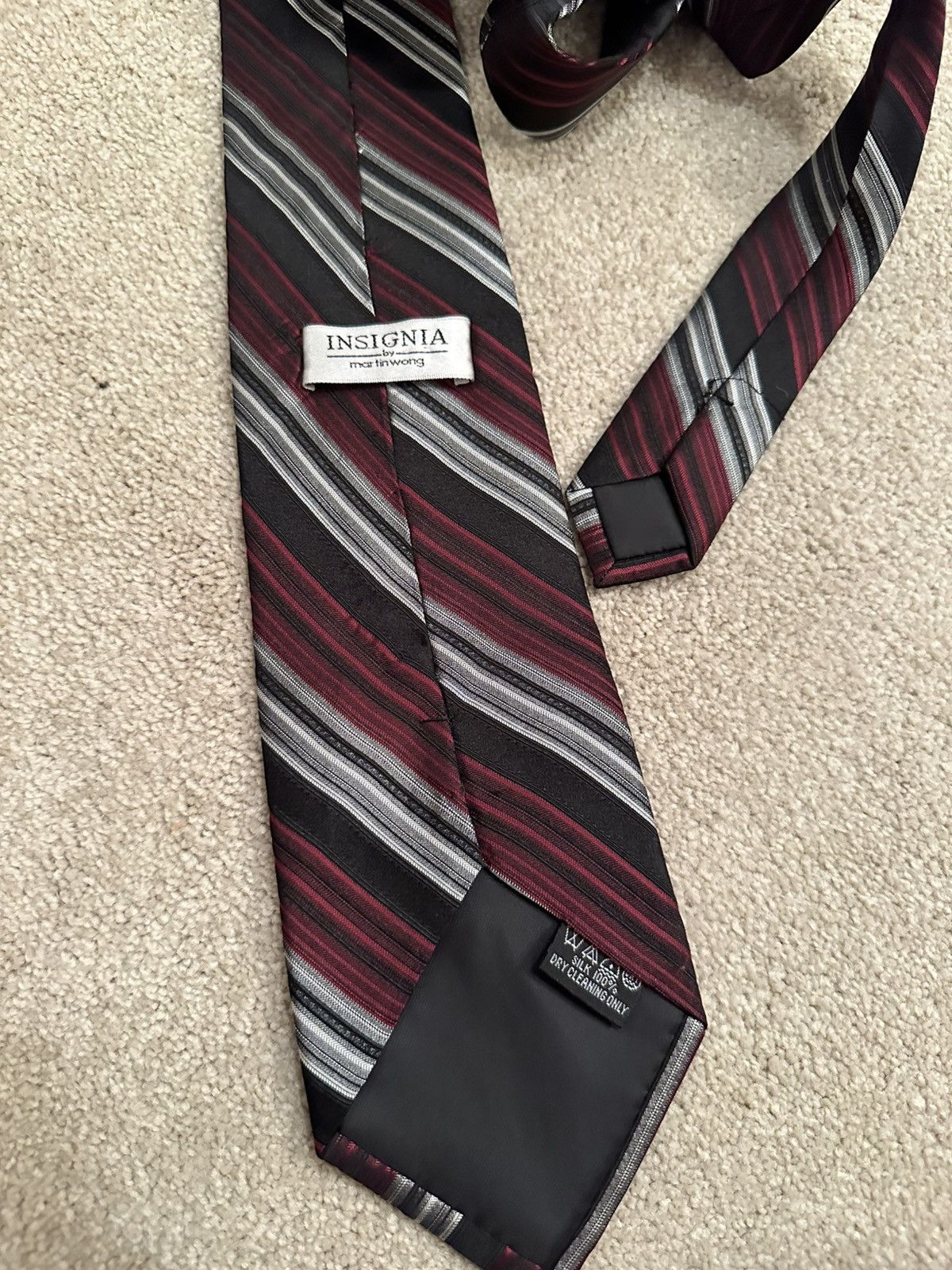 Designer × Vintage Insignia striped silk tie Size ONE SIZE - 3 Thumbnail
