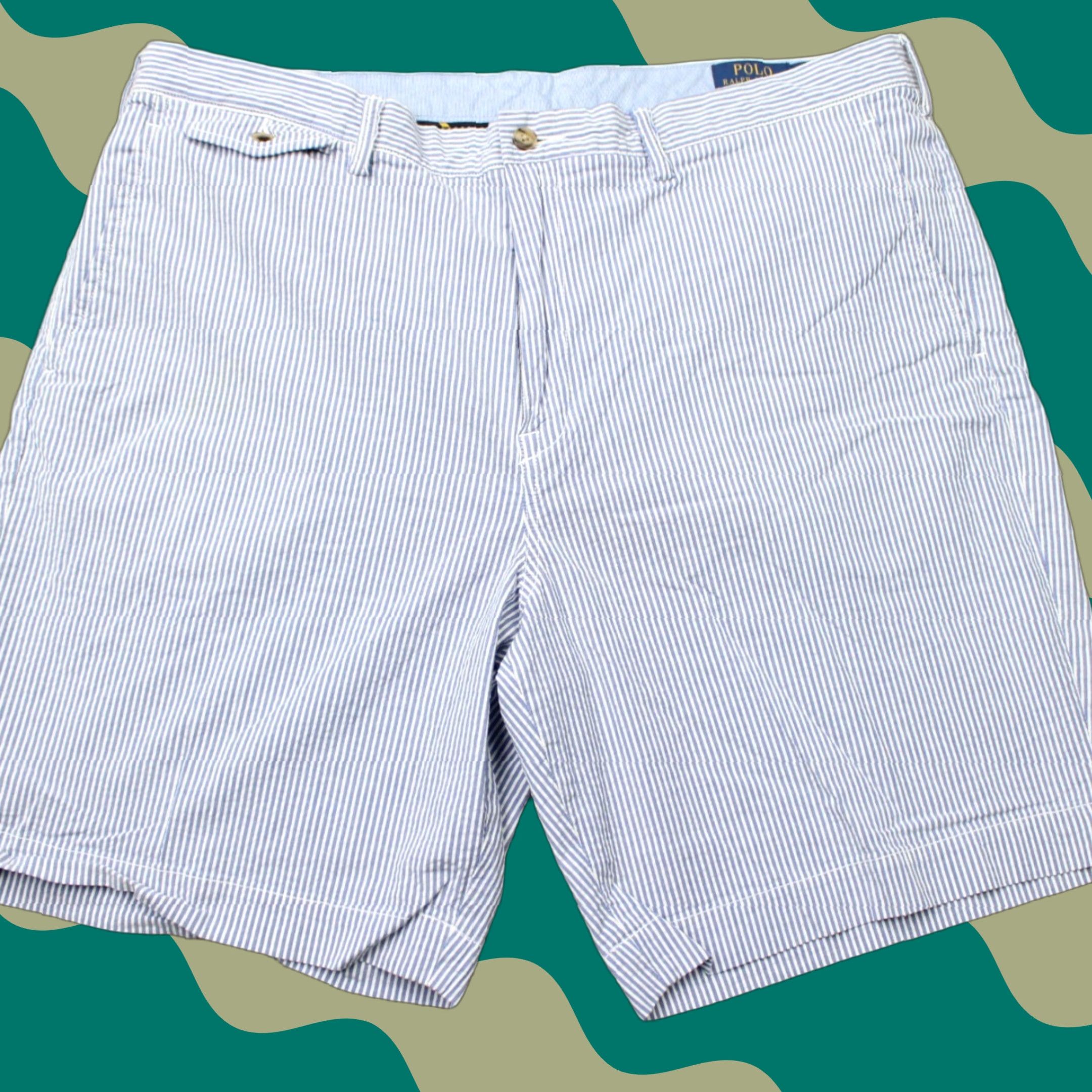 Polo Ralph Lauren POLO Ralph Lauren Shorts Mens 40 Blue Stretch Straight Fit Chino Flesh Pony Size US L / EU 52-54 / 3 - 1 Thumbnail