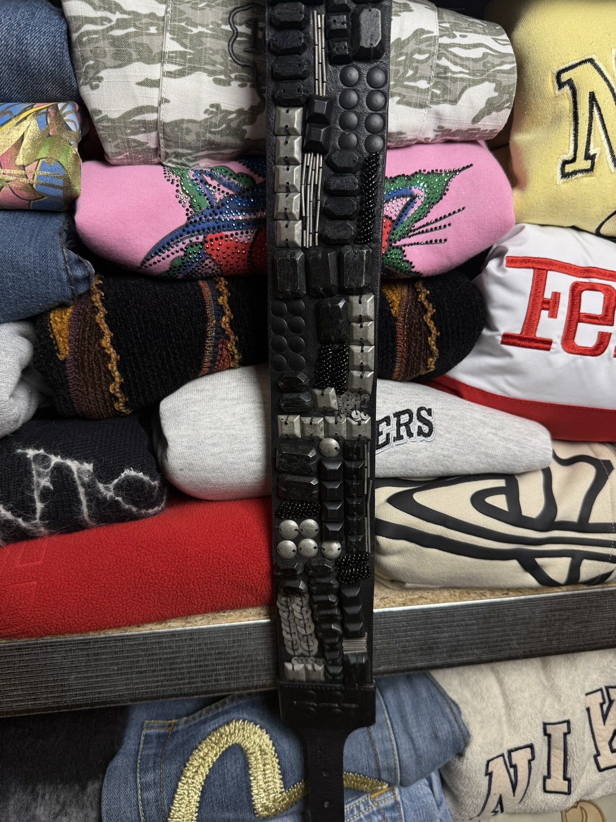 Diesel Vintage Diesel Studded Metal Logo Y2k Leather Archive Belt Size ONE SIZE - 6 Thumbnail