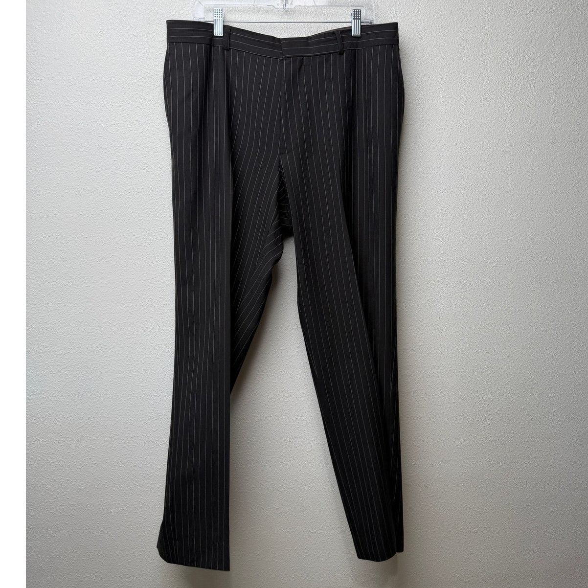 Hugo Boss Hugo Boss Black Pinstripe Wool Mohair 2 Pc Suit Men’s 46R Size 46R - 12 Thumbnail