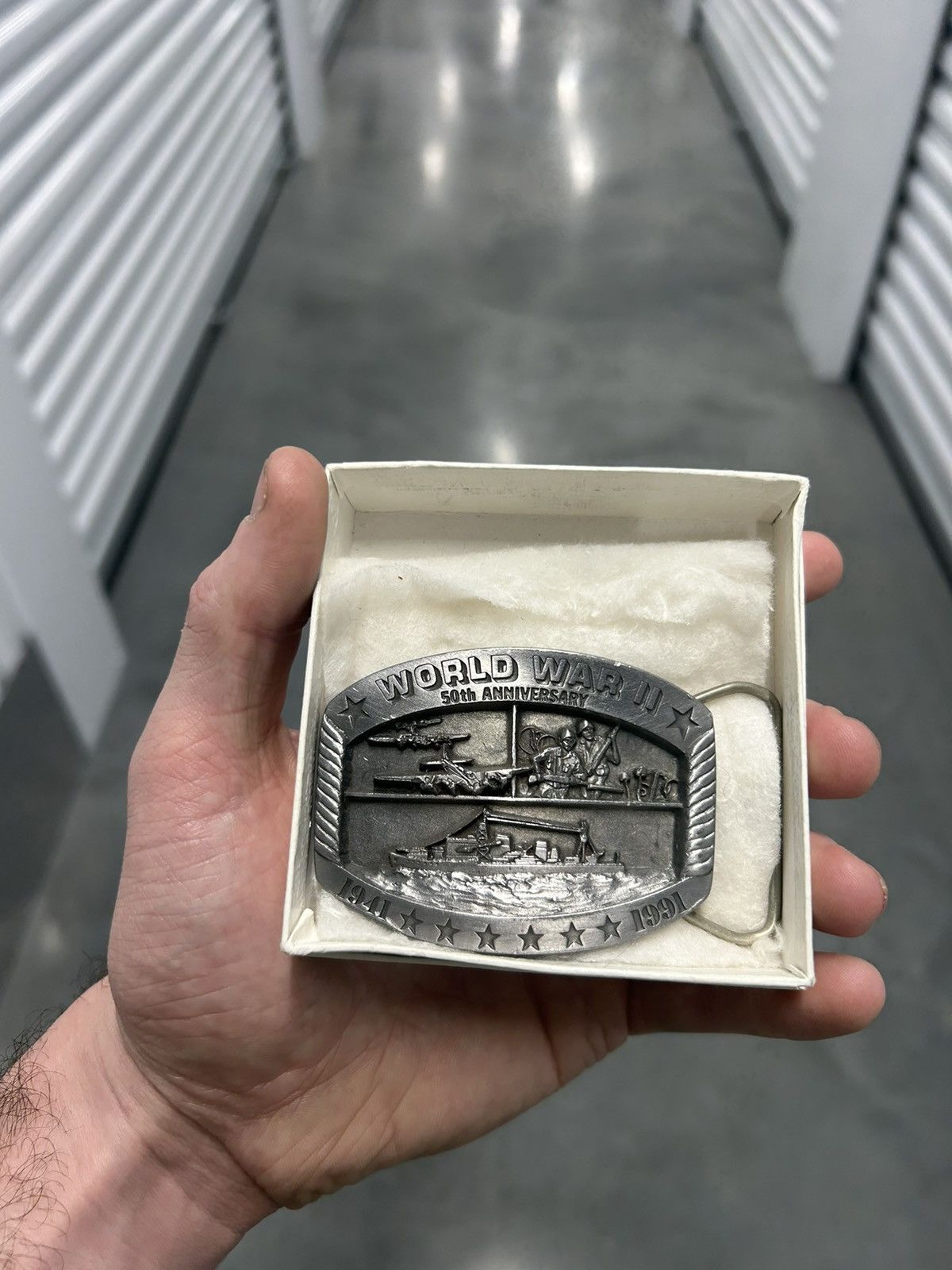 Vintage 1945 World War II 50th Anniversary belt buckle Size ONE SIZE - 1 Thumbnail