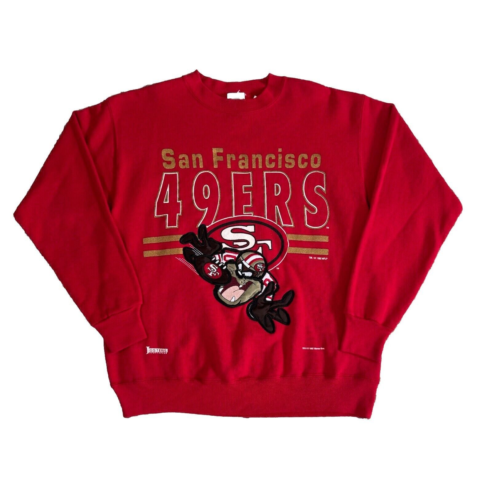 Vintage Vtg 1992 San Fran 49ers Taz Looney Tunes Crewneck Size Med Size US M / EU 48-50 / 2 - 1 Thumbnail
