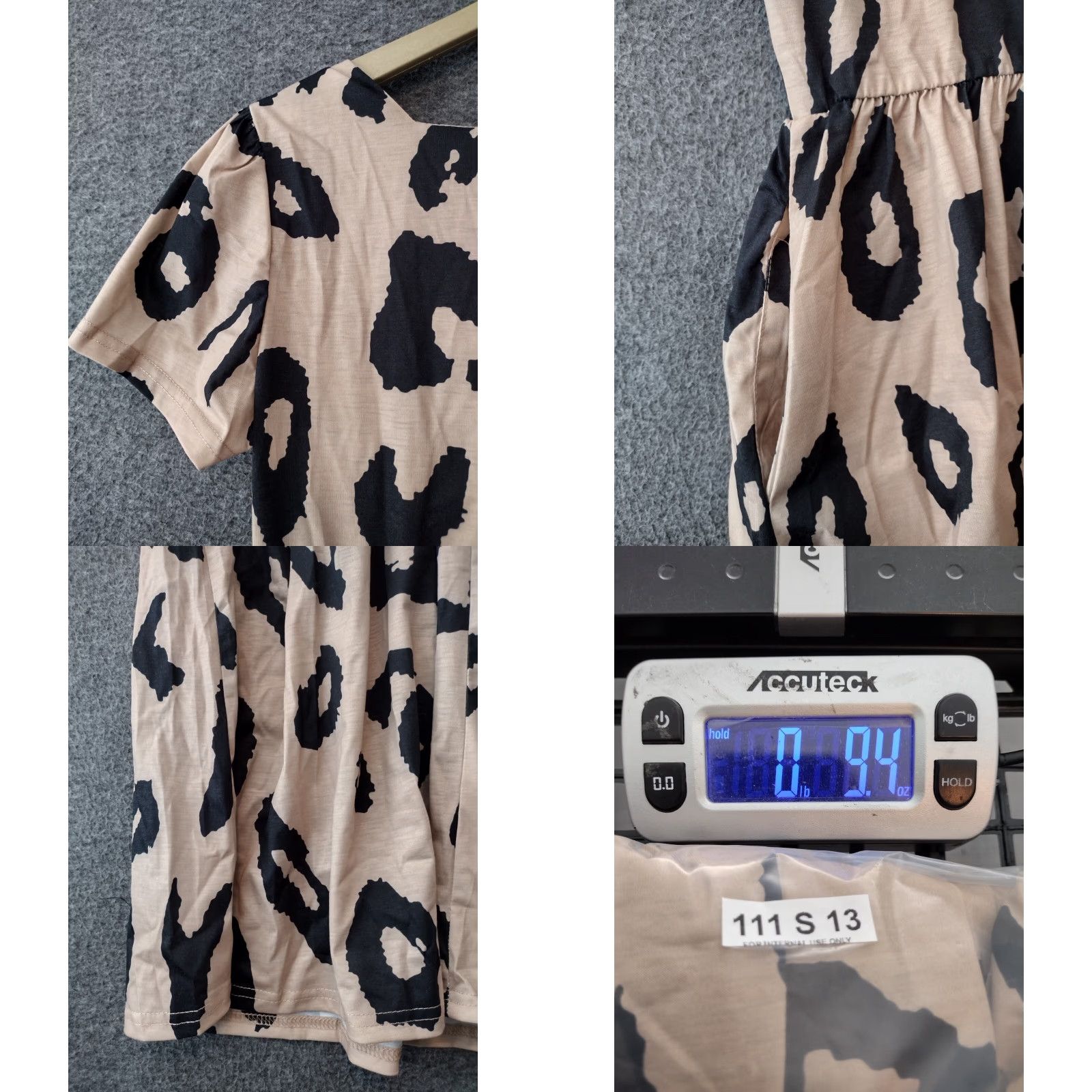 Vintage Styleword Animal Print Loose Tan Twill Leopard Dress M Size M / US 6-8 / IT 42-44 - 8 Thumbnail