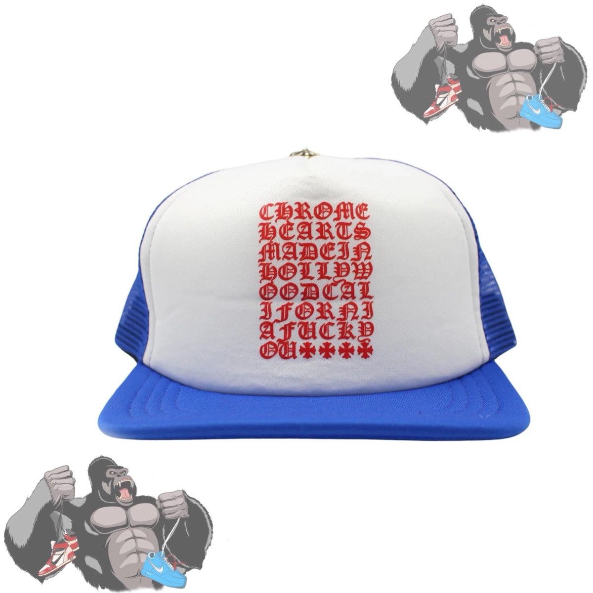Chrome Hearts Chrome Hearts Eyechart Trucker Hat Size ONE SIZE - 1 Thumbnail