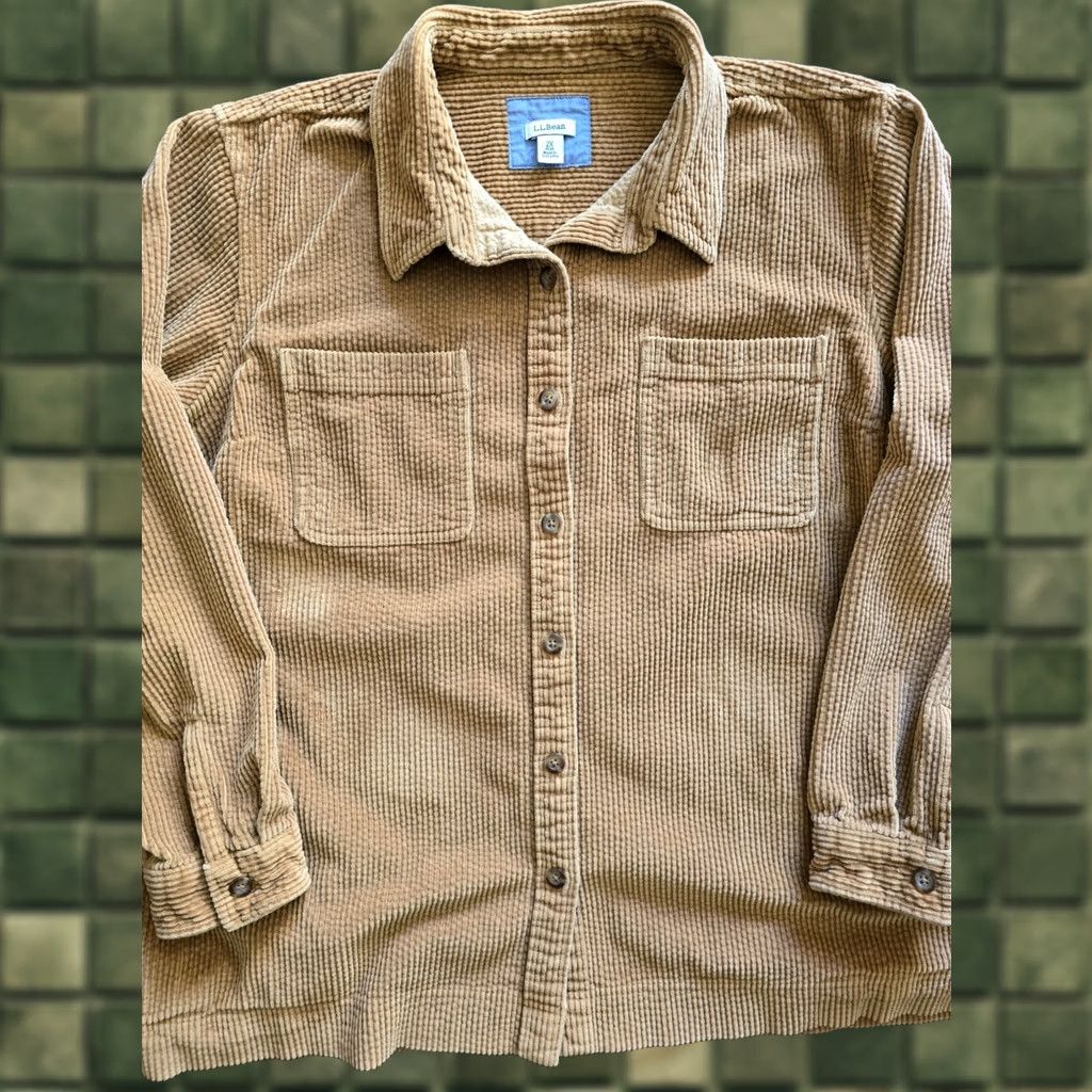 Vintage VINTAGE LL Bean Shirt Jacket Shacket Wide Whale Corduroy Brown 1990s 2X Womens Shacket Shirt Brown LL Bean 1990s 2X Women Size XXL / US 16-18 / IT 52-54 - 1 Thumbnail