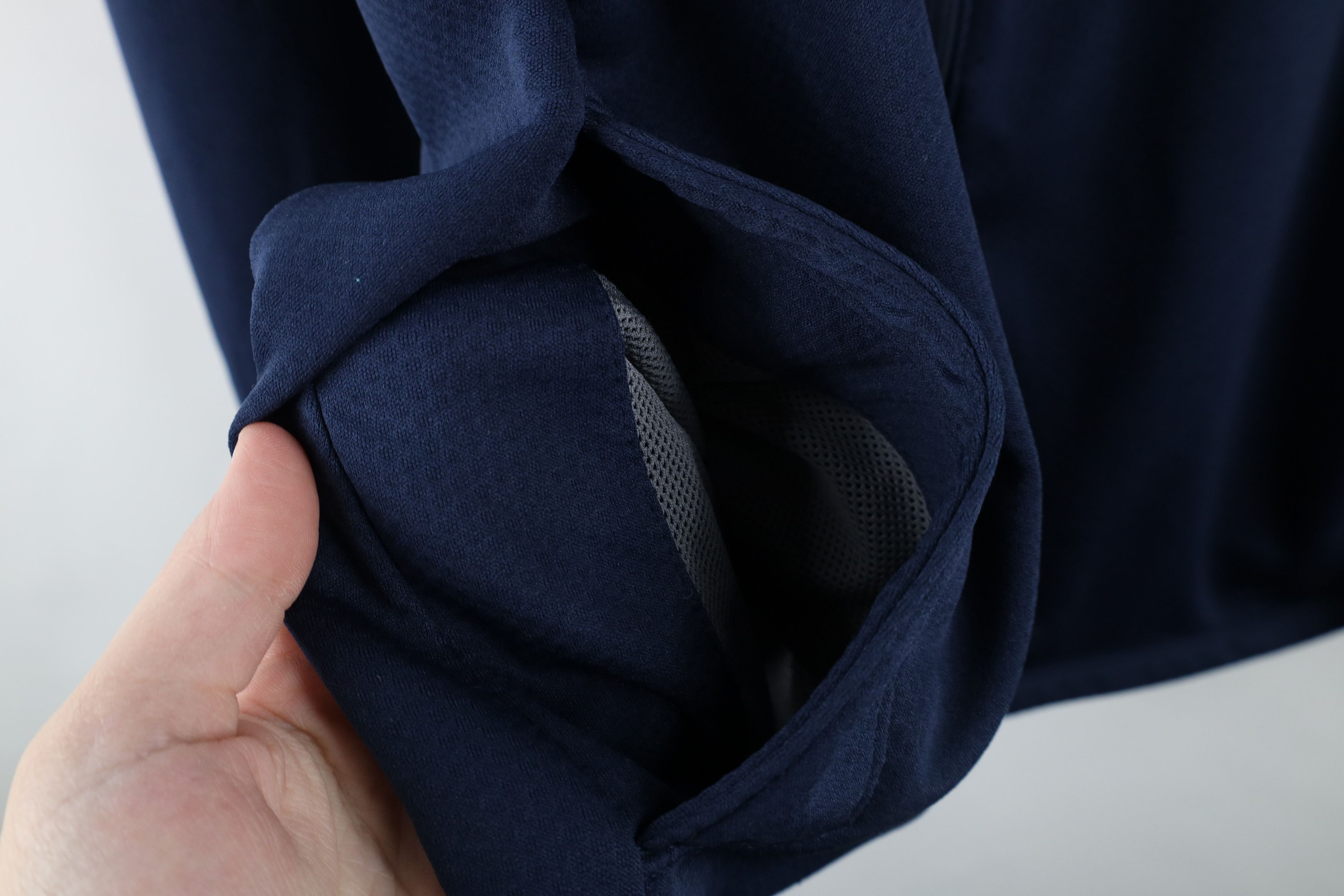 Nike × Vintage Vintage Nike Mini Swoosh Knit Full Zip Warm Up Jacket Blue Size US XL / EU 56 / 4 - 8 Thumbnail