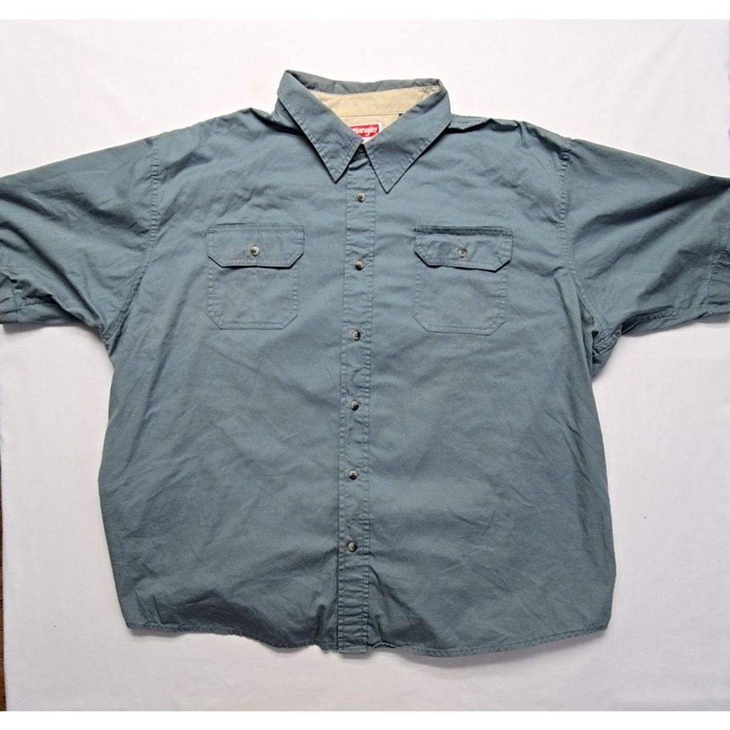 Wrangler Wrangler Premium Quality Blue 3XL Short Sleeve Button Up Size US XXL / EU 58 / 5 - 1 Thumbnail