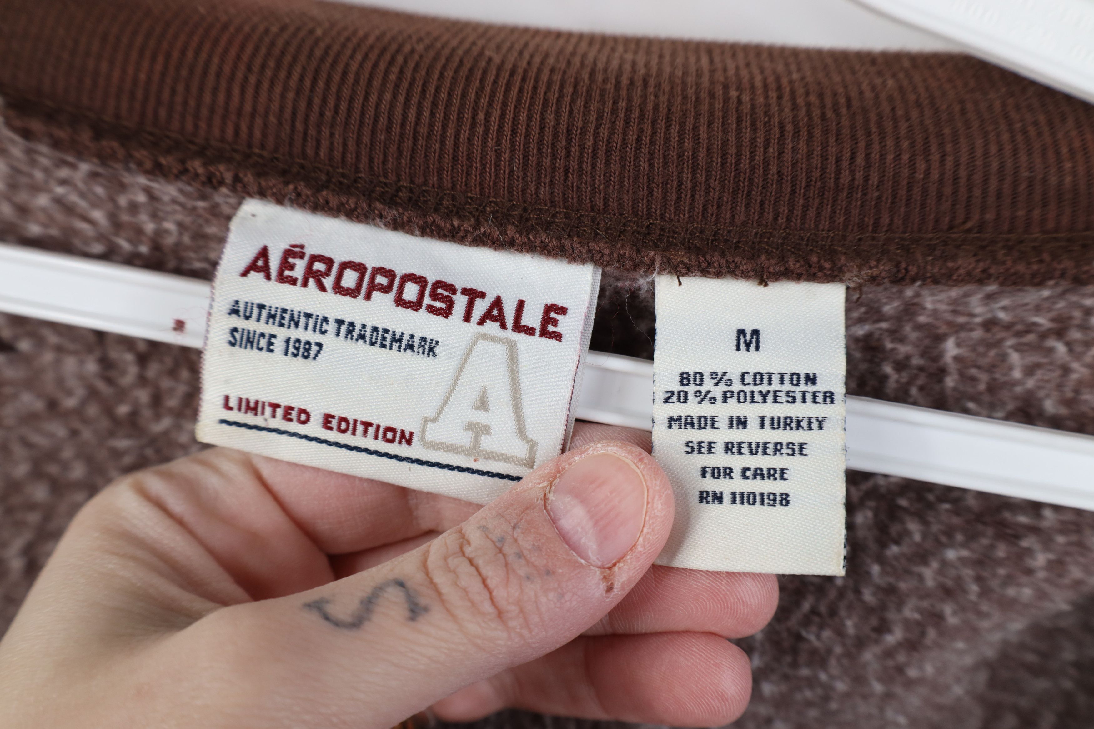 Aeropostale Vintage 90s Y2K Aeropostale Full Zip Sweatshirt Jacket Brown Size US M / EU 48-50 / 2 - 11 Thumbnail