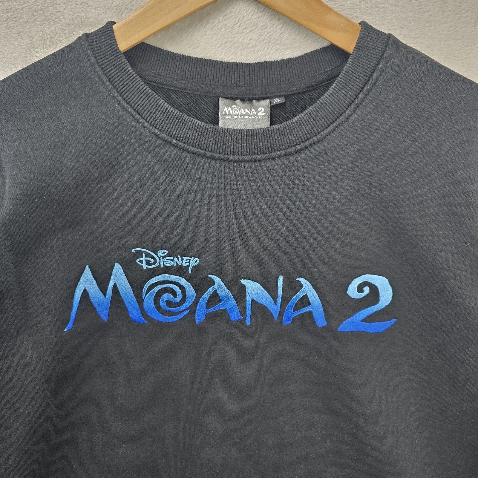 Disney Disney Moana 2 Sweatshirt Unisex XL Black Blue Movie Promo Size US XL / EU 56 / 4 - 3 Thumbnail